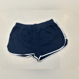 No Boundaries Dark Blue Shorts with White Edging